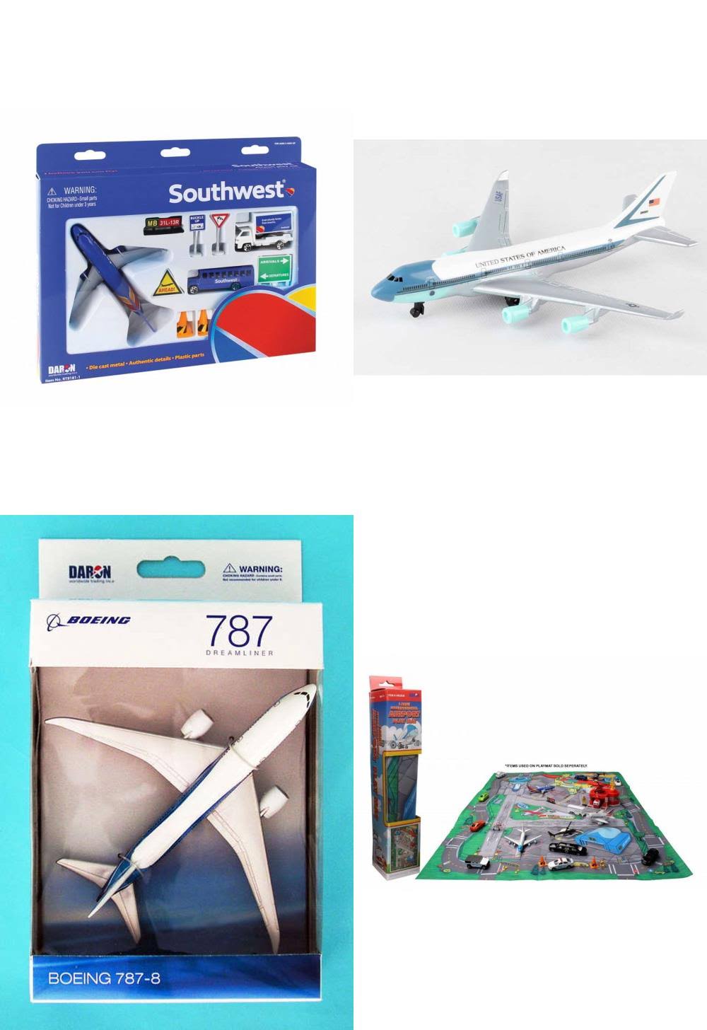 Airport Playmat with Three Diecast Model Planes I6500
