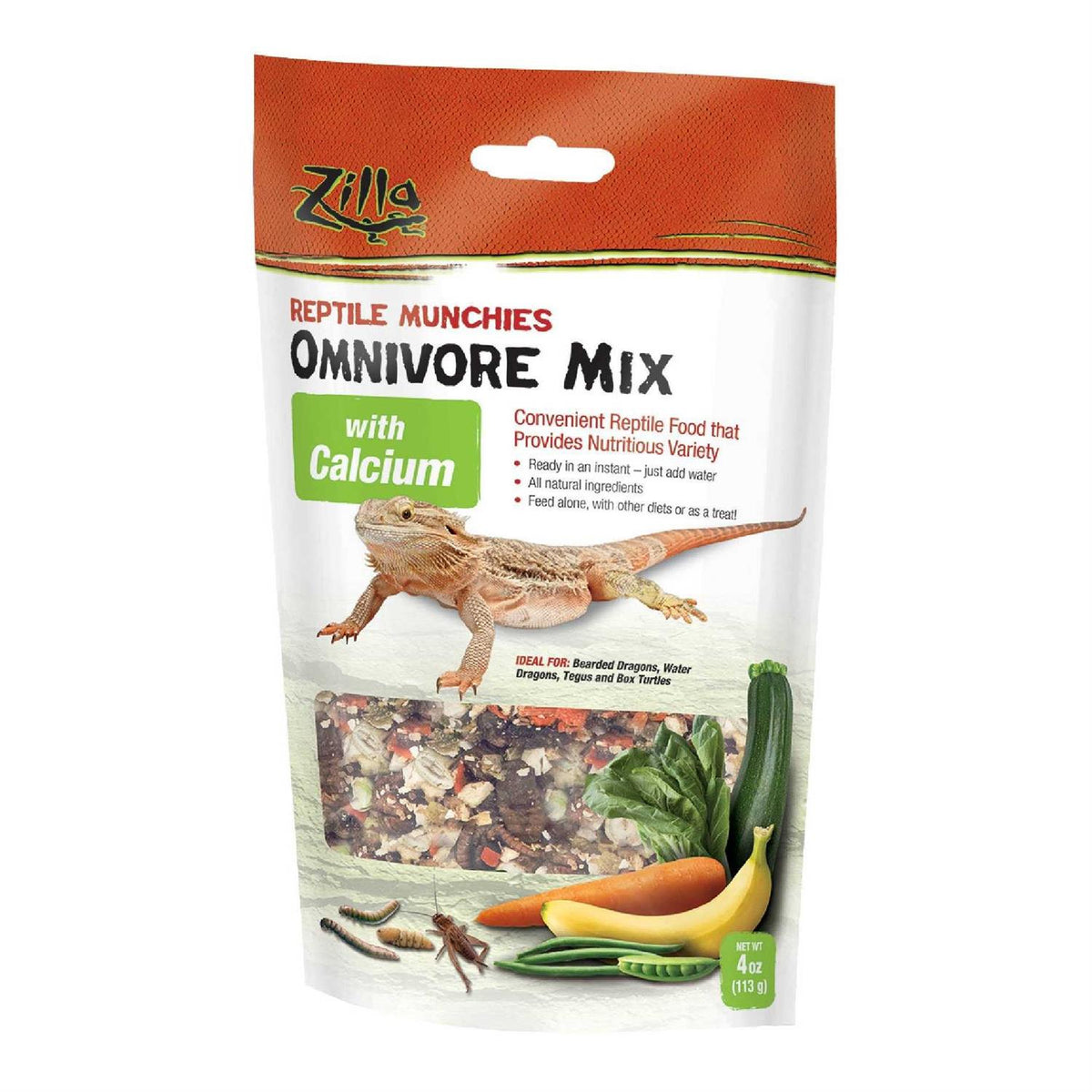 Reptile Munchies Omnivore Mix with Calcium H989