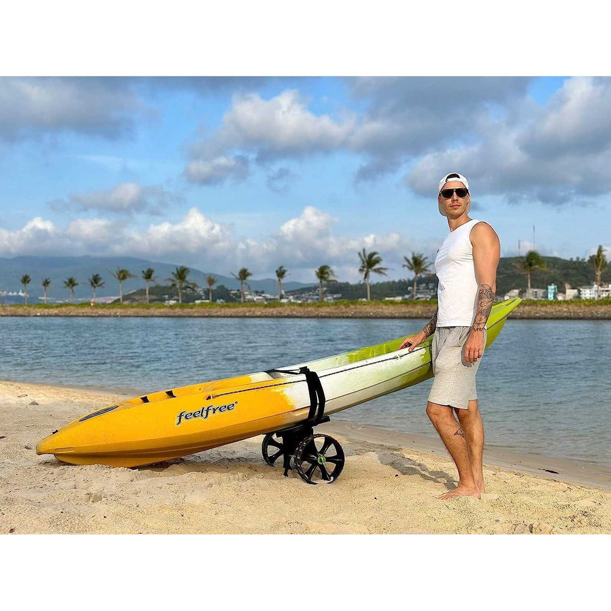 Kayak Cart with Puncture-Free Wheels Q923