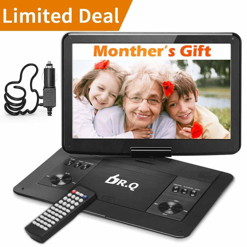 14.1 inch Portable DVD Player with 6000mAh Rechargeable battery I3761
