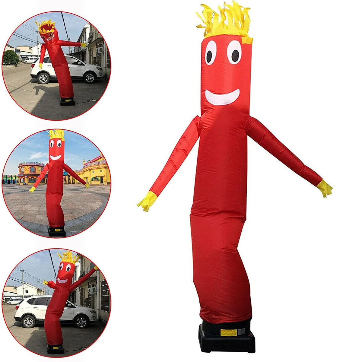 10ft Inflatable Tube Man Set Red Air Wavy Dancer Doll O310430