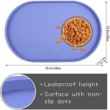 Silicone Dog Food Mat Waterproof Raised Edges S58480