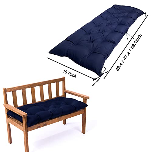 Waterproof Bench Cushion with Ties (47.2*19.7inch, burgundy) X26084