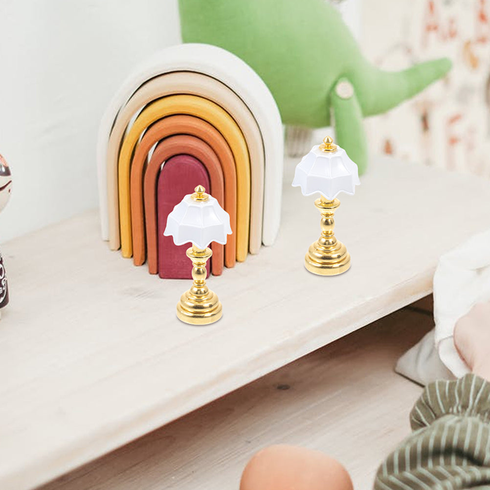 Vintage Metal Mini Dollhouse Table Lamp W363