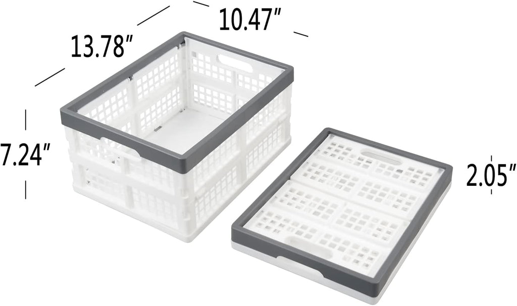 16 L Plastic Collapsible Storage Crates, 2 Packs Z61635