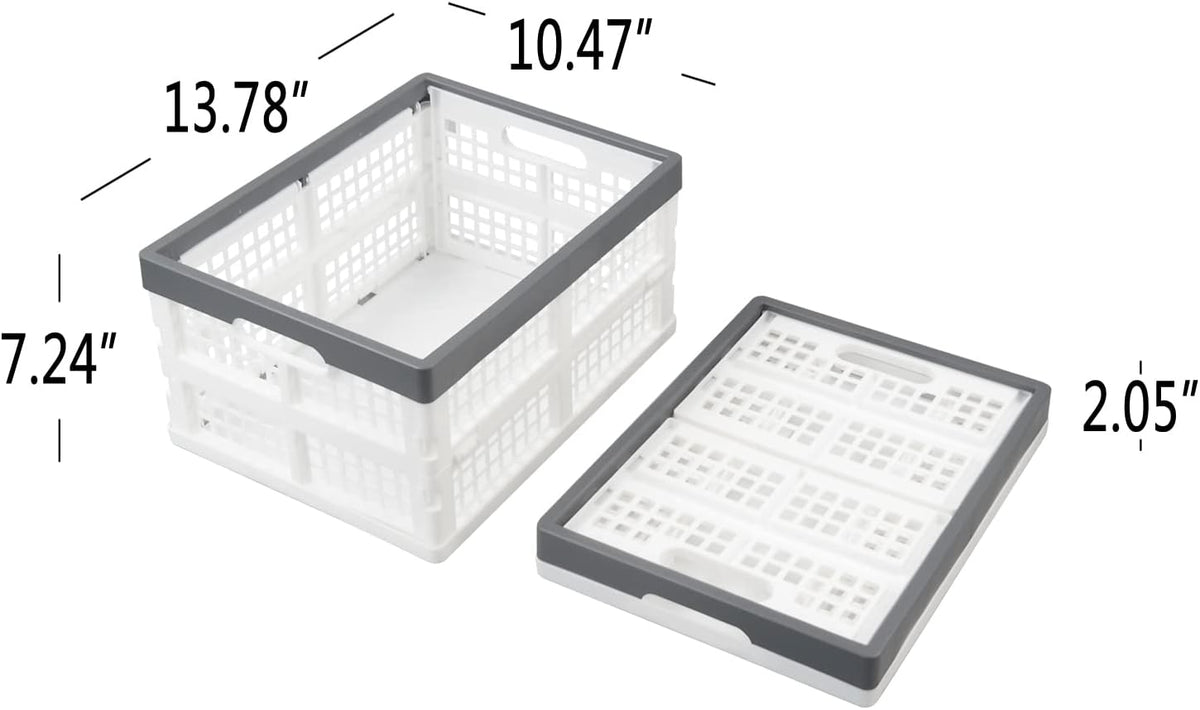 16 L Plastic Collapsible Storage Crates, 2 Packs Z61635
