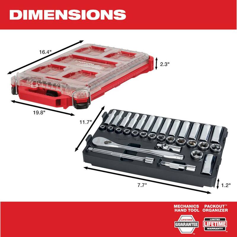 3/8 in. Drive Metric Ratchet and Socket Tool Set 32-Piece I95213