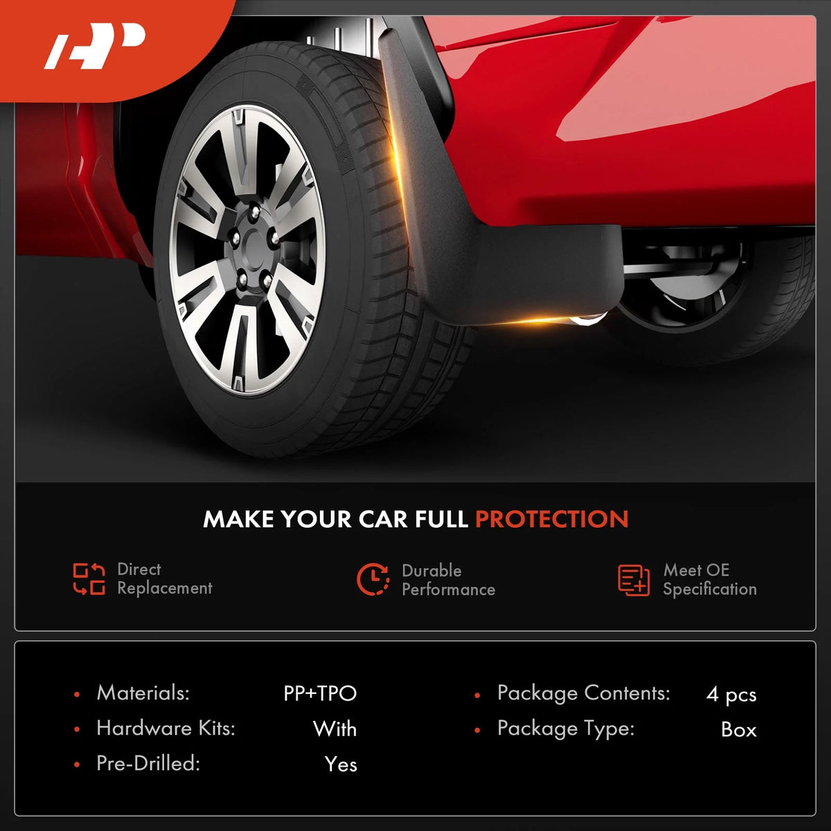 Splash Guards Mud Flaps 4-Pcs Kit N488871
