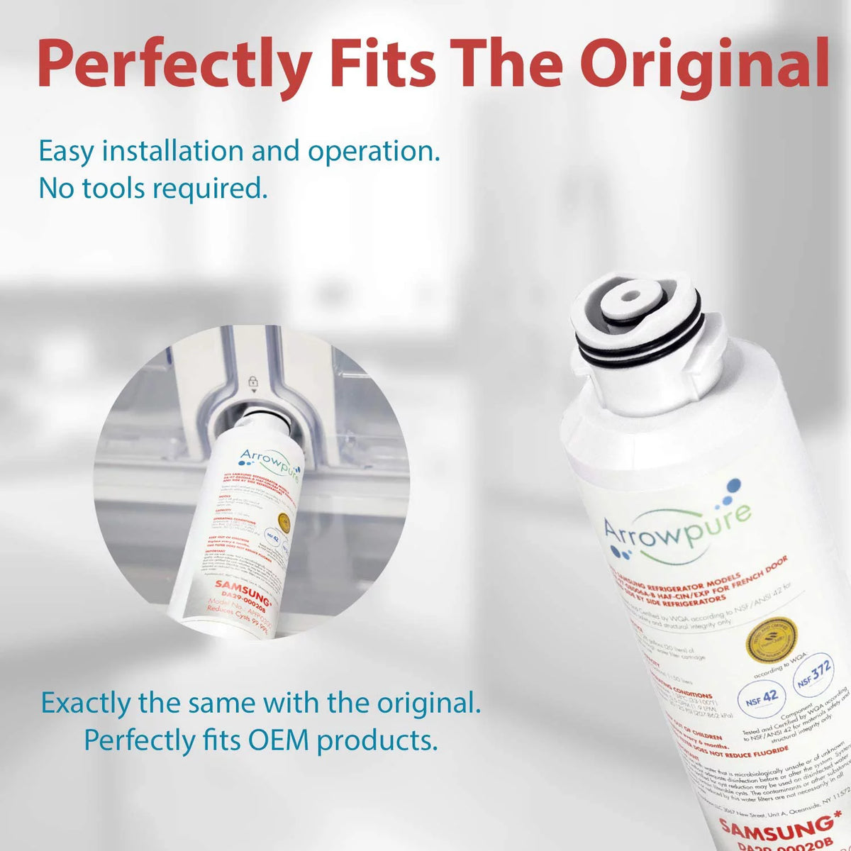 Refrigerator Water Filter Cartridge 4 Pack Z132