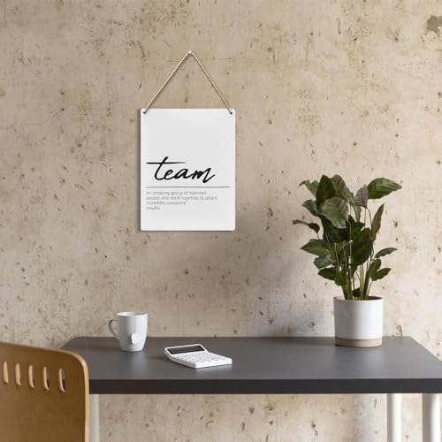 Office Motivational Wood Hanging Sign 8x10 Inch T5626