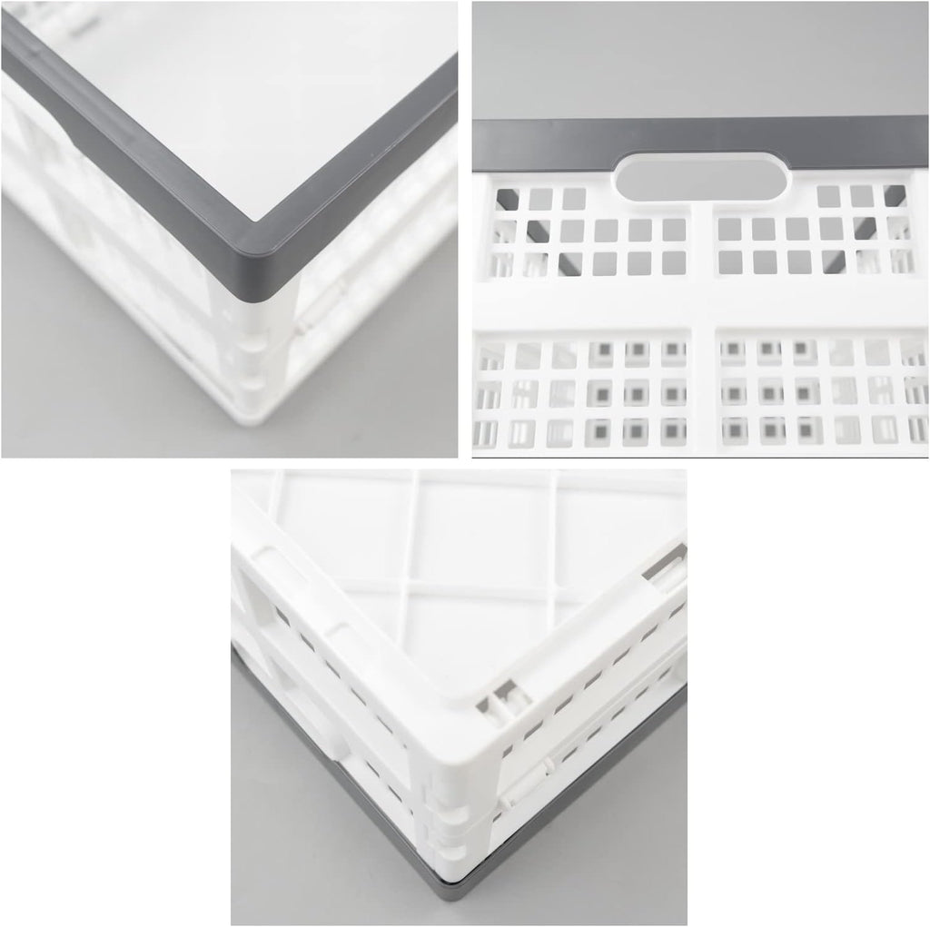 16 L Plastic Collapsible Storage Crates, 2 Packs Z61635