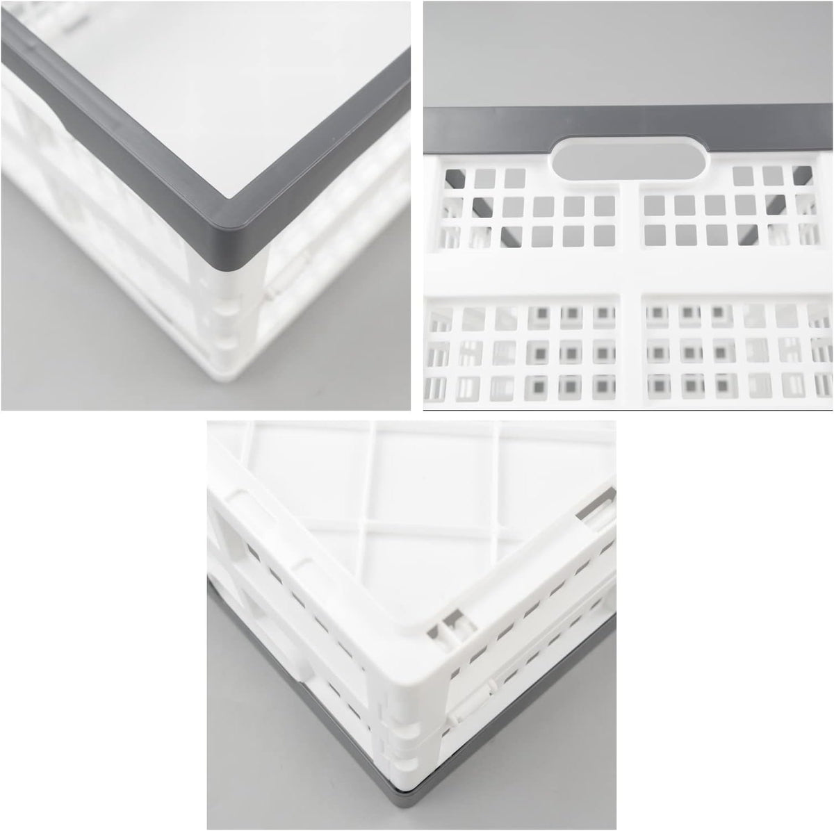 16 L Plastic Collapsible Storage Crates, 2 Packs Z61635
