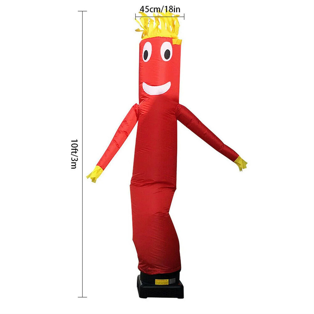 10ft Inflatable Tube Man Set Red Air Wavy Dancer Doll O310430