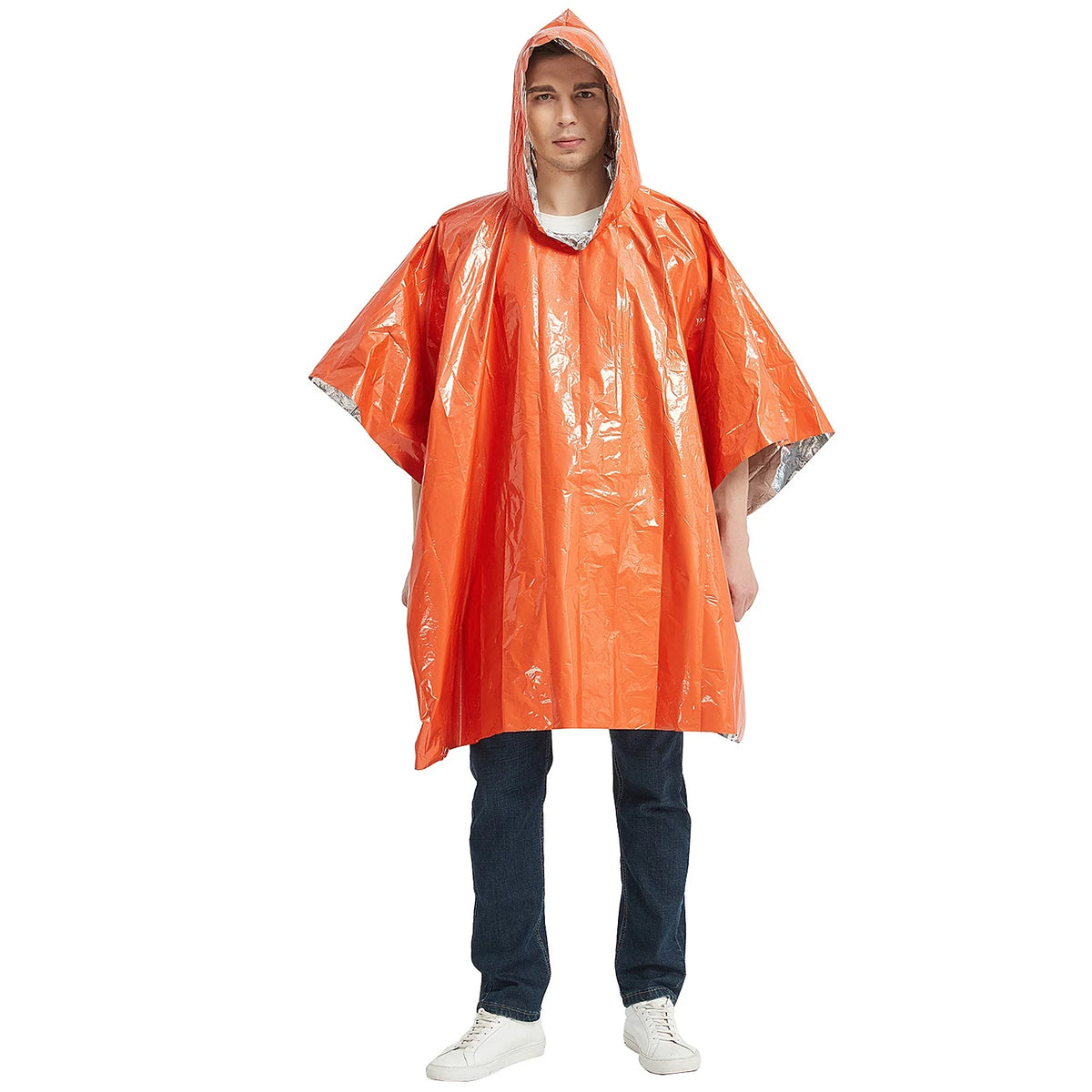 Waterproof Thermal Poncho Raincoat with Sleeping Bag and Tent Shelter T672875