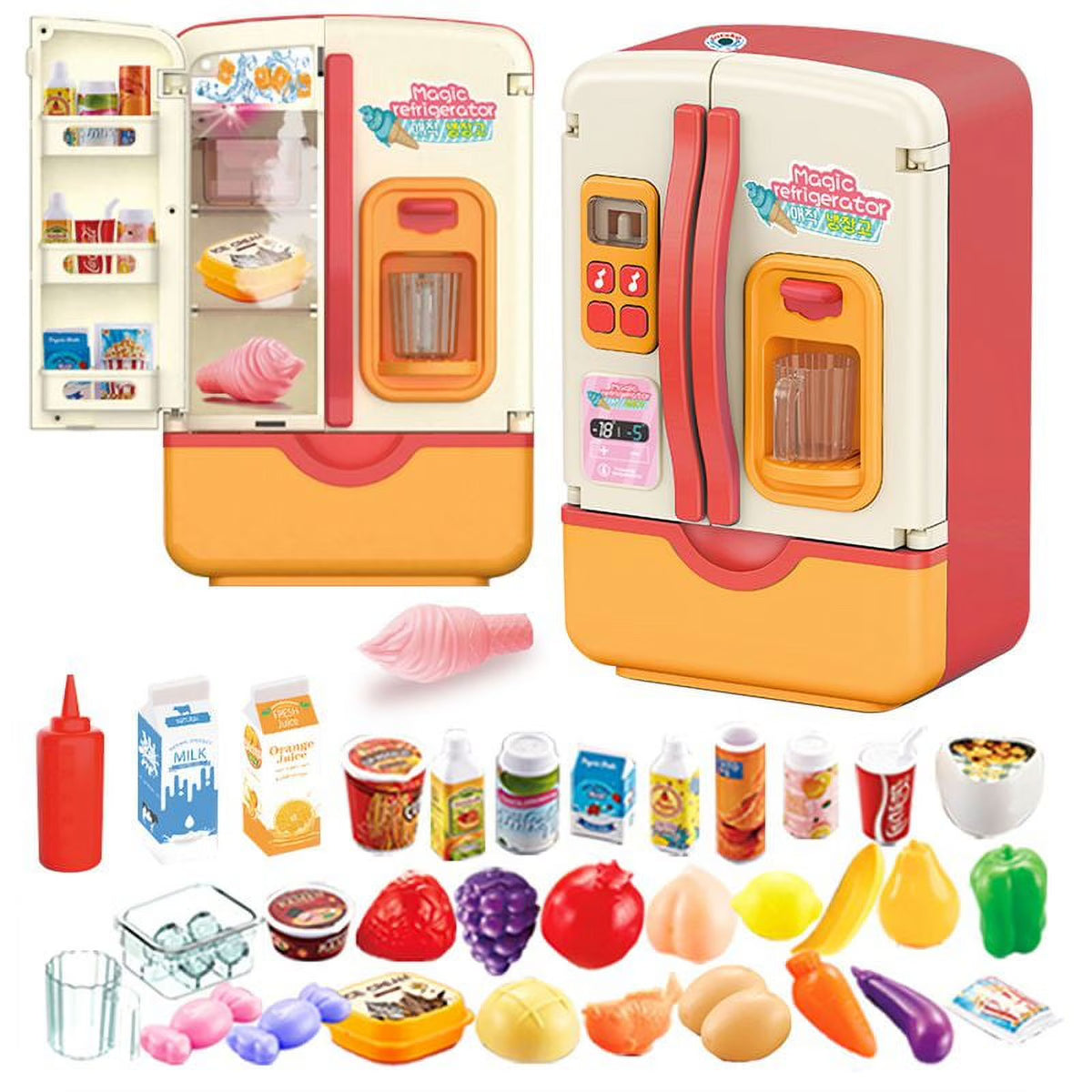 39 PCS Red Kids Play Refrigerator U226153