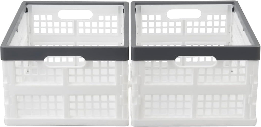 16 L Plastic Collapsible Storage Crates, 2 Packs Z61635