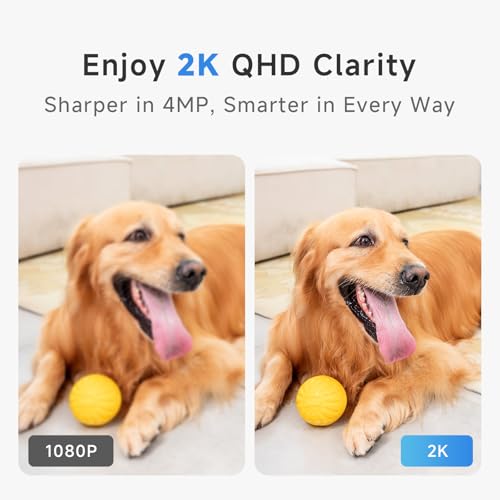2K Indoor Pan/Tilt Security Camera with Speaker, 2Pcs Q118