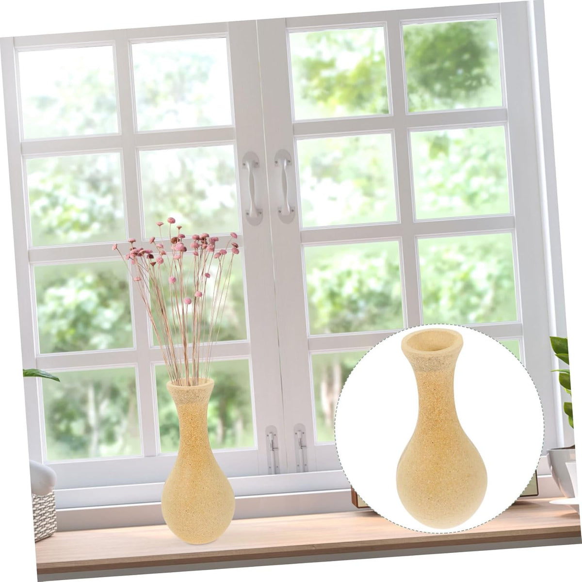 Retro Distressed Wooden Vase S8438