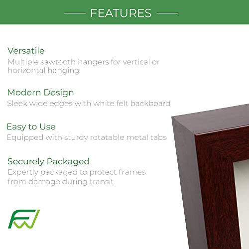 11” x 11” Dark Oak Wooden Shadow Box Frame with Tempered Glass G79597