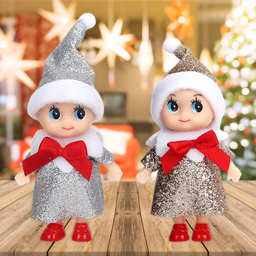 4 Pcs Christmas Elf Doll Toys D63801