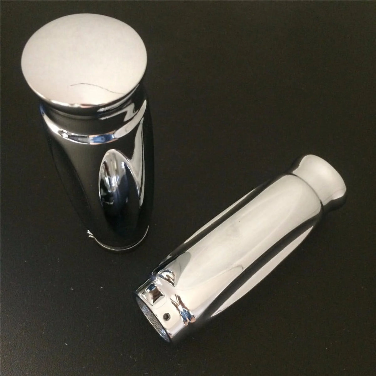 Chrome 1" 25mm Handlebar Grips W10132