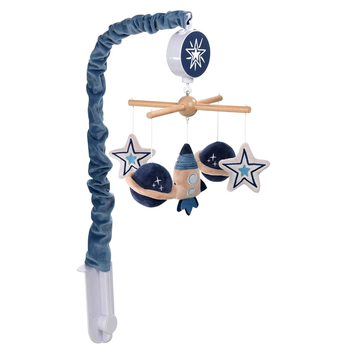 Blue Musical Baby Crib Mobile Soother Toy I52711