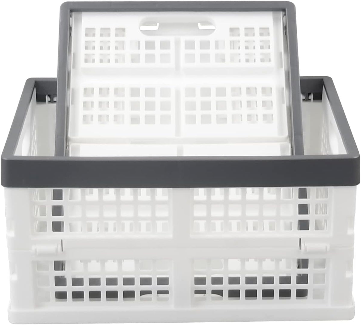 16 L Plastic Collapsible Storage Crates, 2 Packs Z61635