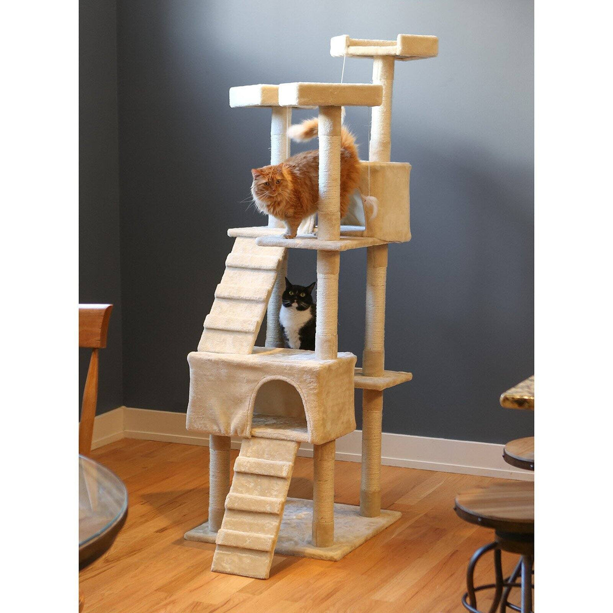 Beige 72 in. Cat Tree Y74654