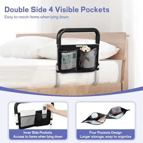 Adjustable Bed Assist Rails with Foam Handle & Double Side Storage Bag M109477