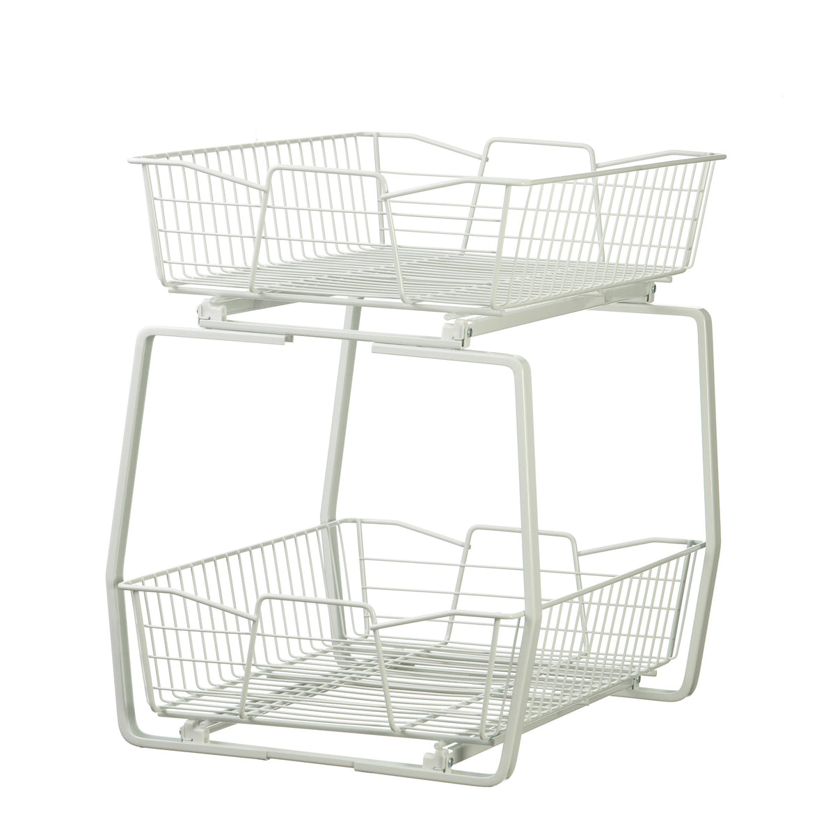 White 2 Tier Kitchen Cabinet Organizer T702