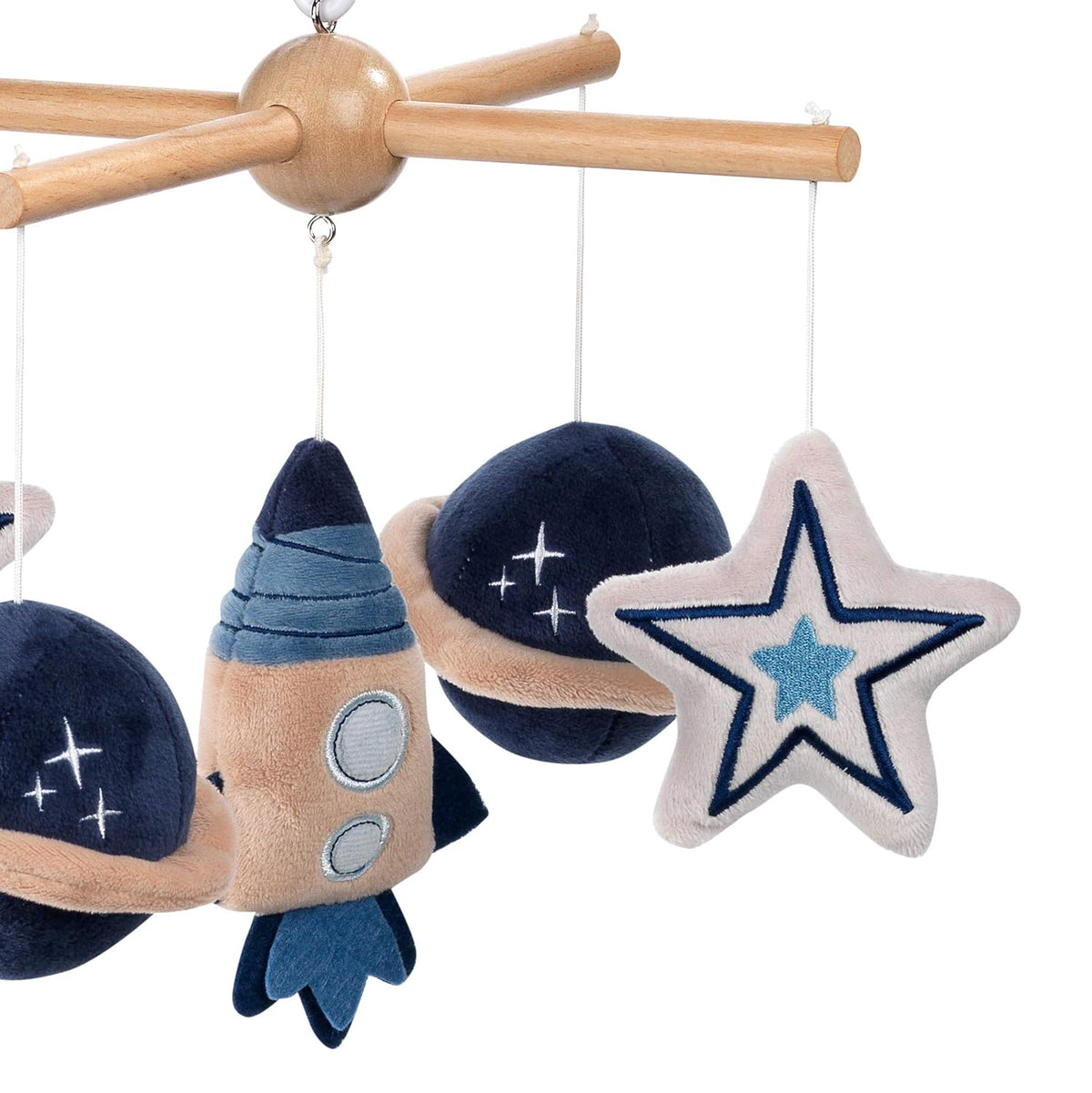 Blue Musical Baby Crib Mobile Soother Toy I52711