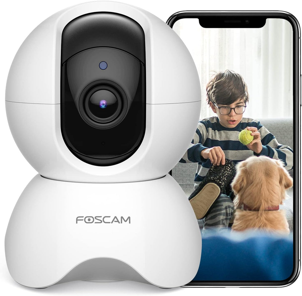 5MP Pan/Tilt Smart Security Camera, 2-Way Audio, Pack of 2 K601457