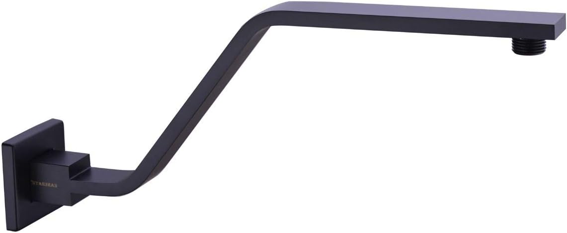 Brass Shower Head Extension Arm with Flange, Brushed Nickel, Square, Pack of 2 S50443