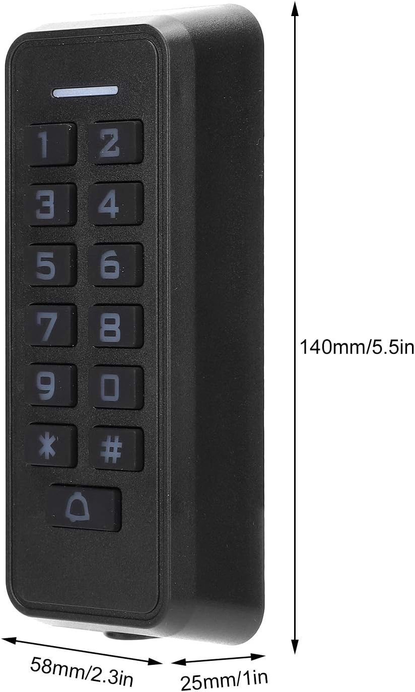 Wireless Access Control Keypad with Backlight, 125KHz RFID Reader, Wiegand26, 10000 Users W68844