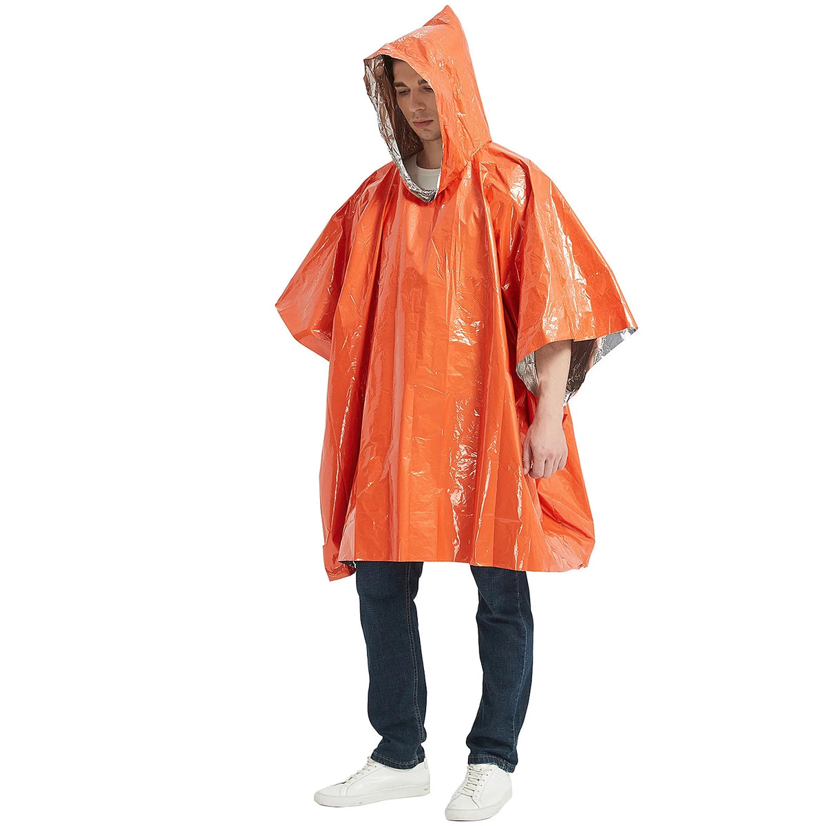 Waterproof Thermal Poncho Raincoat with Sleeping Bag and Tent Shelter T672875