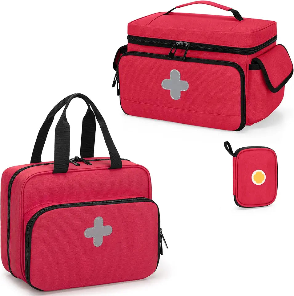 Lockable Medicine Storage Bag with Zippered Pouches J739