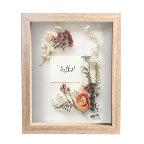 11” x 11” Dark Oak Wooden Shadow Box Frame with Tempered Glass G79597