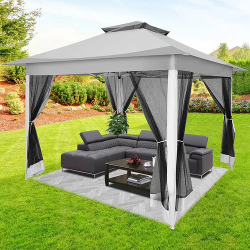 12x12FT Pop Up Gazebo with Mosquito Netting and Carry Bag G519314