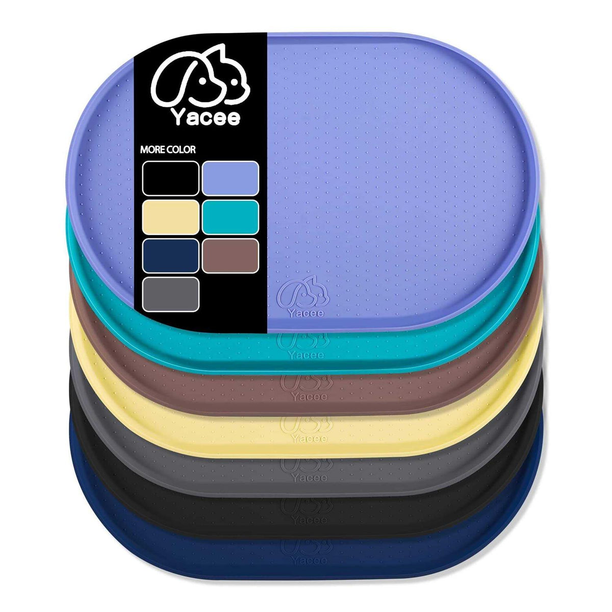 Silicone Dog Food Mat Waterproof Raised Edges S58480