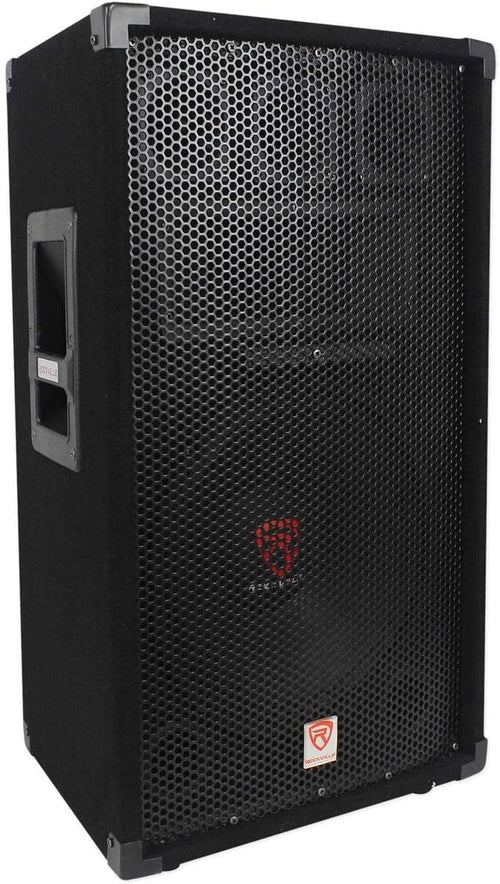 12 3Way 1000 Watt 8Ohm Passive PA Speaker with Stands and Cables S655462