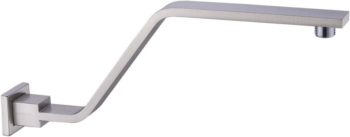 Brass Shower Head Extension Arm with Flange, Brushed Nickel, Square, Pack of 2 S50443