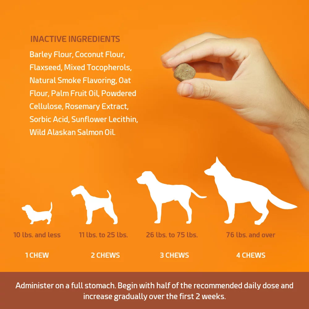 Smoked Salmon Oil Flavor Dog Allergy Calming Treats O48744