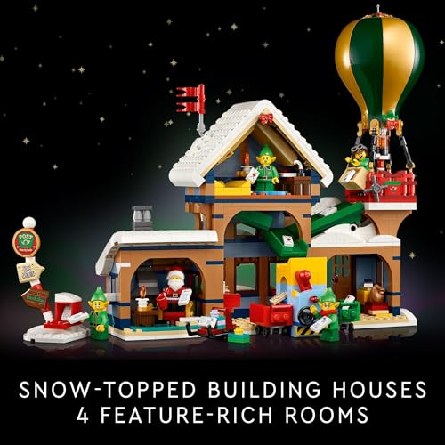 LEGO Icons Santa's Post Office Building Set with Santa Minifigure and 4 Elves Minifigures I2615