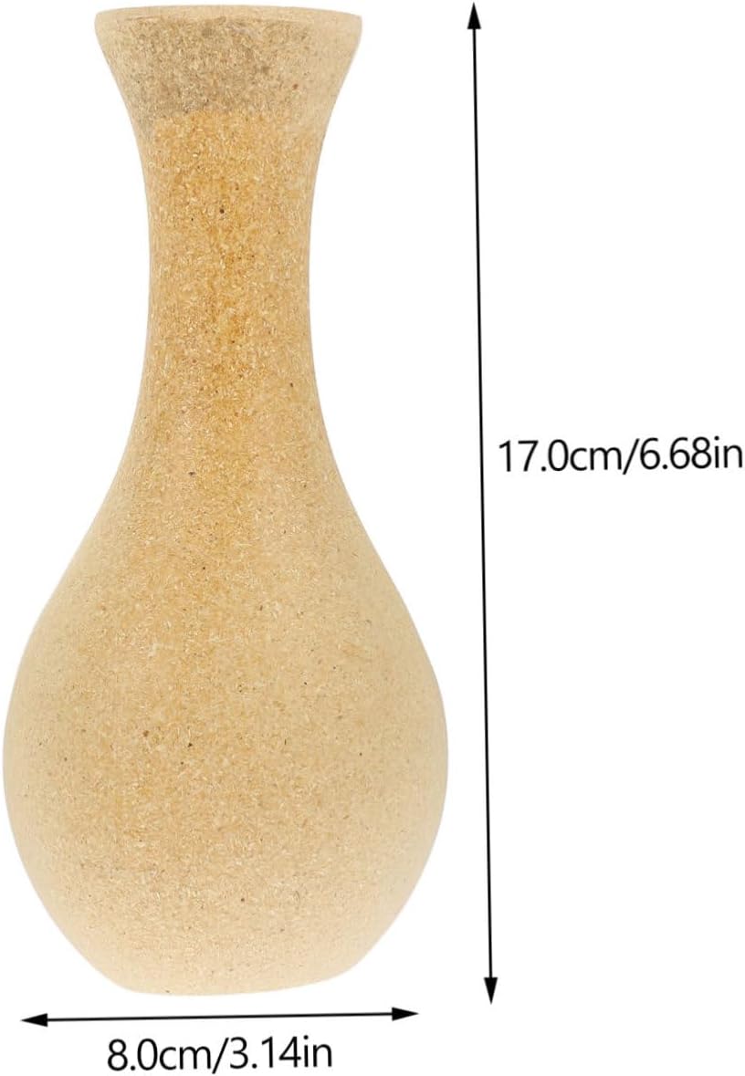Retro Distressed Wooden Vase S8438