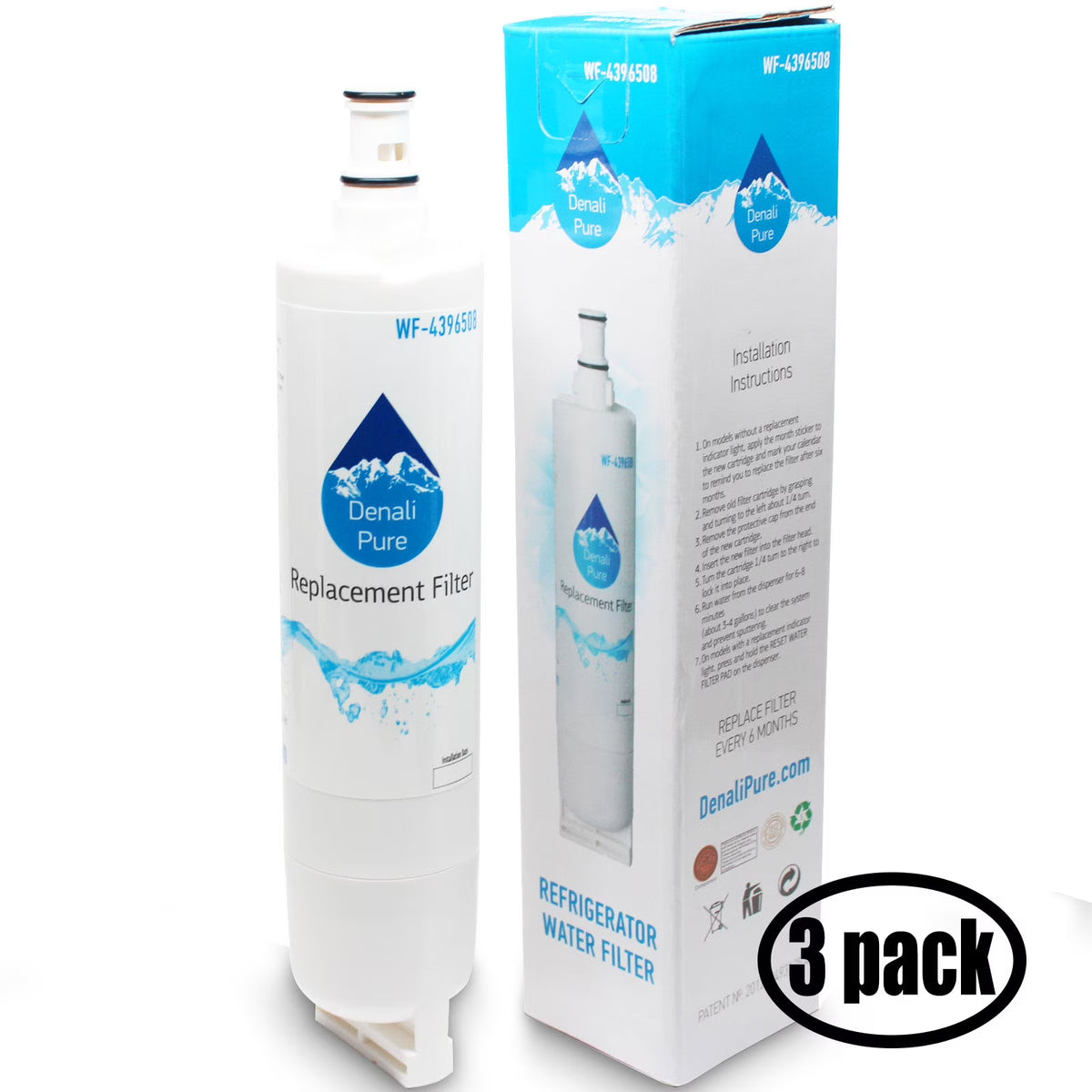 3-Pack Replacement Water Filter Cartridge O2443