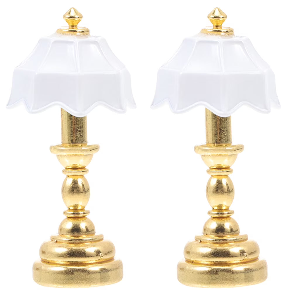 Vintage Metal Mini Dollhouse Table Lamp W363