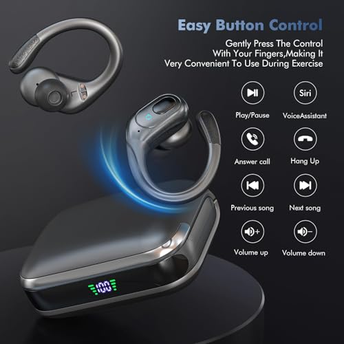 Black IPX7 Waterproof Wireless Bluetooth Earbuds V1164