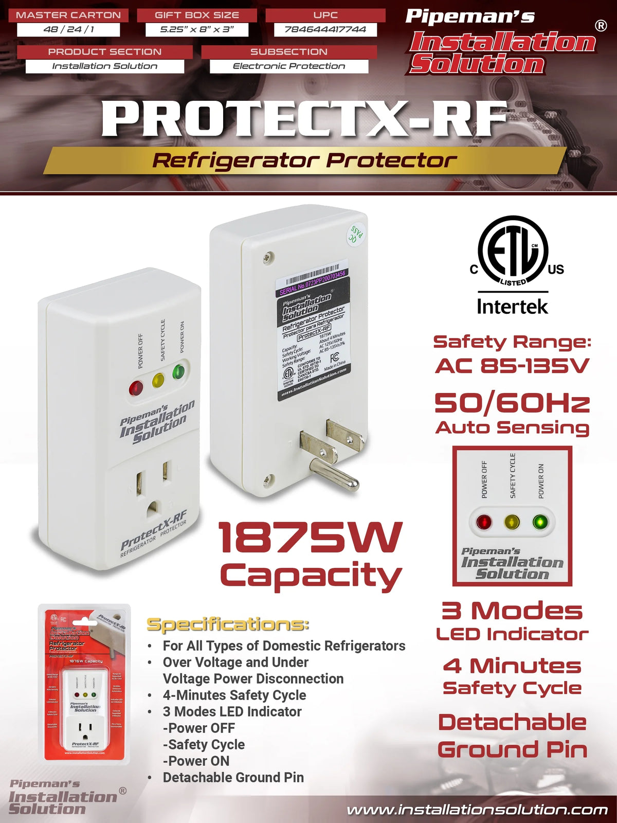 1800 Watts Refrigerator Voltage Protector R5709