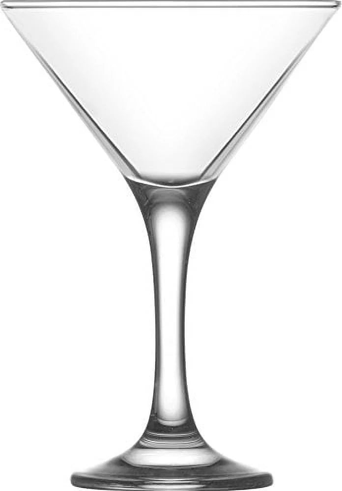 6.5 Ounce Clear Glass Martini Glasses Set of 6 Y9688