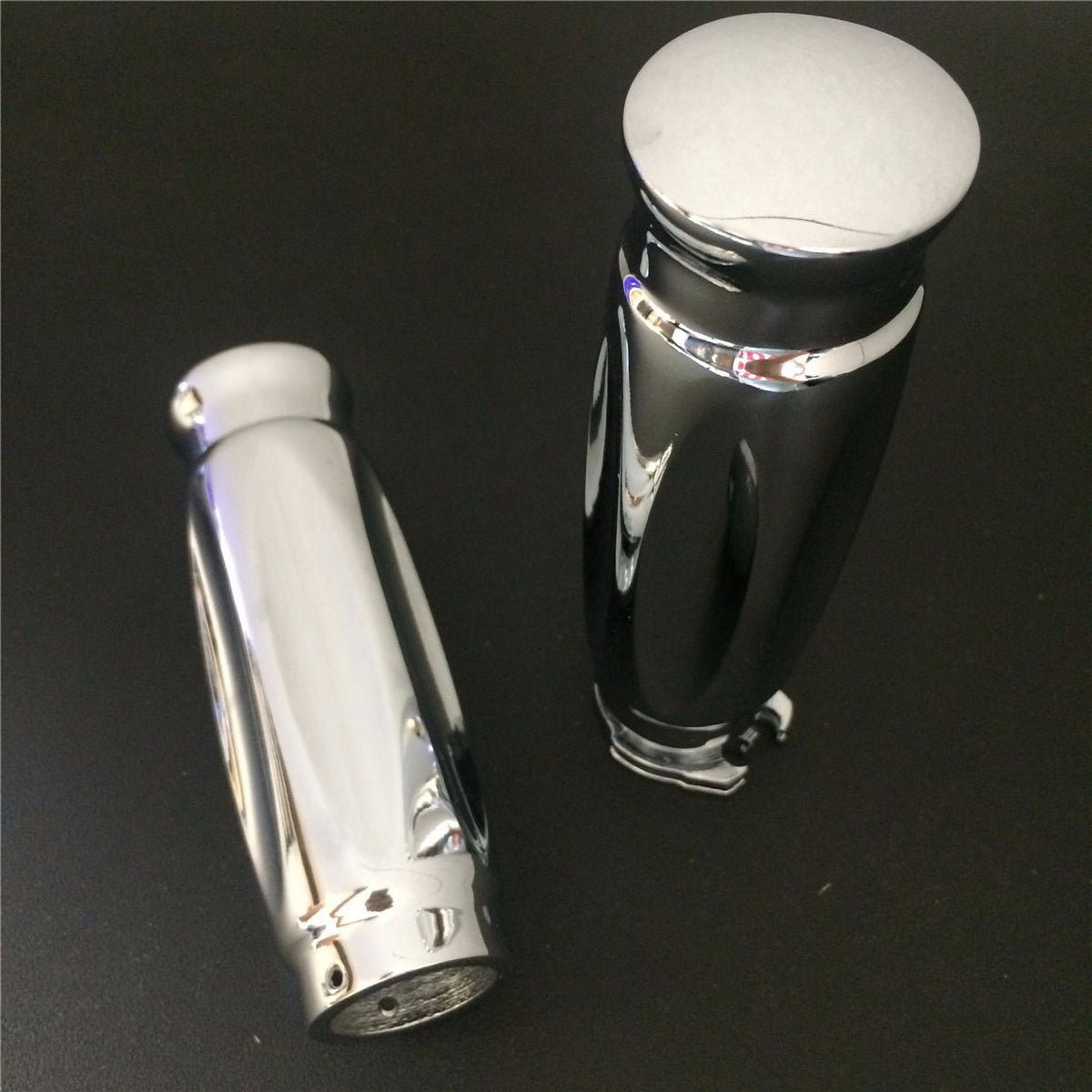 Chrome 1" 25mm Handlebar Grips W10132